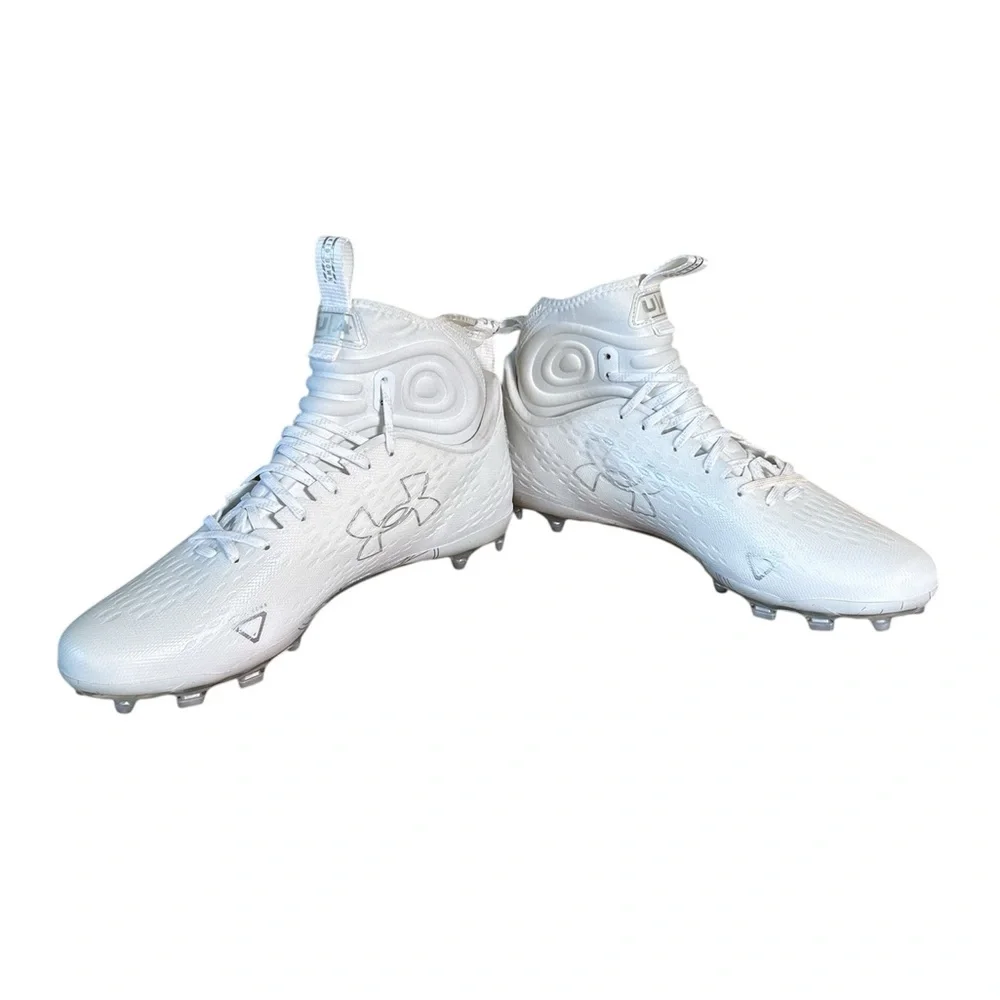 Under Armour Spotlight Lux MC 2.0 Football Cleats White,Metallic,Size 12,NWOT